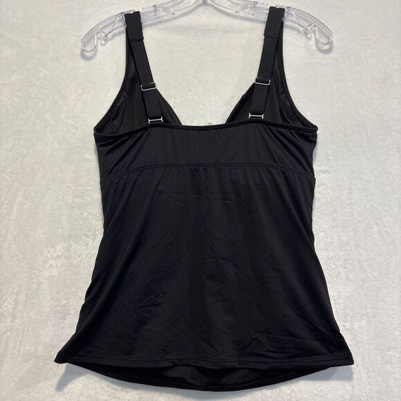 Lands' End Women's Size 8DD Underwire Bra Black Wrap Tankini Swimsuit Top Beach - Picture 5 of 15